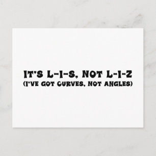 Correcte spelling van Lis Briefkaart