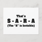 Correcte spelling van Sara Briefkaart (Voorkant)