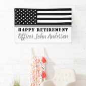 Correcte thin line vlag Happy Retirement Spandoek (Insitu)