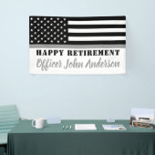 Correcte thin line vlag Happy Retirement Spandoek (Beurs)