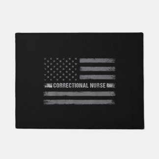 Correcte verpleegkundige Amerikaanse vlag gezondh Deurmat