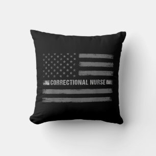 Correcte verpleegkundige Amerikaanse vlag gezondh Kussen