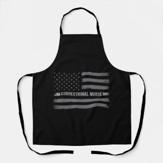 Correcte verpleegkundige Amerikaanse vlag gezondh Schort