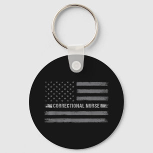 Correcte verpleegkundige Amerikaanse vlag gezondh Sleutelhanger