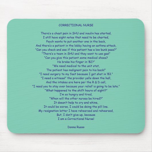 Correcte verpleegkundige muismat (Voorkant)