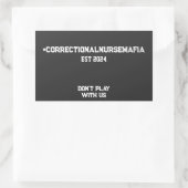 Correcte verpleegkundige rechthoekige sticker (Tas)