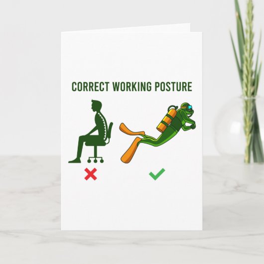 Correcte Werkhouding Duikuitrusting Duiken Kaart (Voorkant)