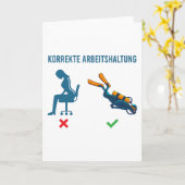 Correcte werkhouding Scuba Diver Kleding Grappig Kaart (Gele Bloem)