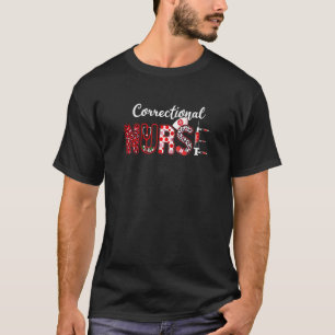 Correcte zure stethoscoop-luipaard printnaald t-shirt