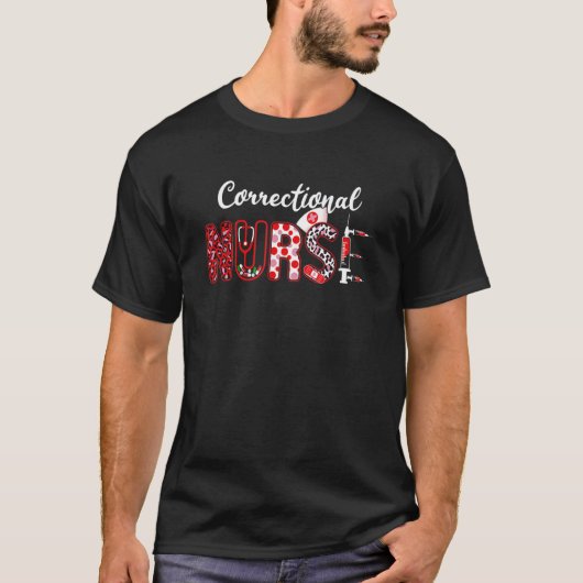 Correcte zure stethoscoop-luipaard printnaald t-shirt (Voorkant)