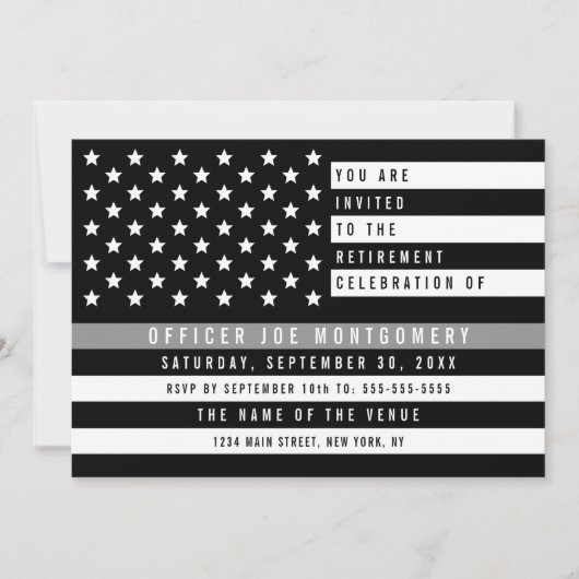 Correctie Dunne Grijze Lijn Amerikaanse Vlag Pensi Kaart (Voorkant)