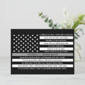 Correctie functionarissen bidden Dunne Grijze lijn Bedankkaart (Staand voorkant)