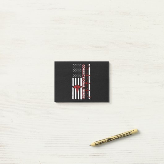 Correctie Nurse USA Vlag Nursing RN Post-it® Notes (Op bureau)