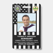 Correctie Officier Foto Logo Gevangenis Gevangenis Badge (Voorzijde)