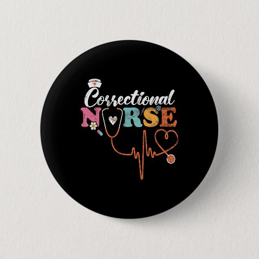 Correctie verpleegkundige ronde button 5,7 cm (Voorkant)