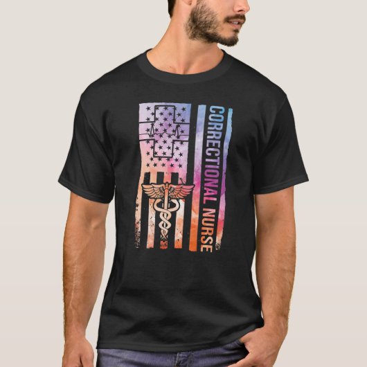 Correctie voor zenuwuitstorting Amerikaanse vlag T-shirt (Voorkant)