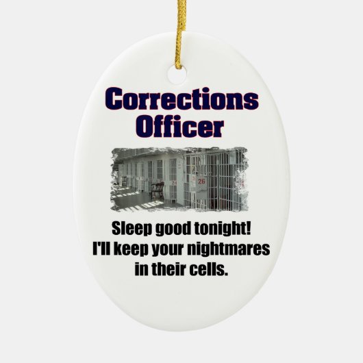 Correctieambtenaar Nightmares Keramisch Ornament (Voorkant)