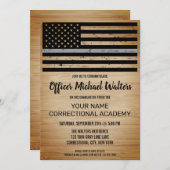 Correctiebeambte Afstuderen Thin Grey Line Inv Kaart (Voorkant / Achterkant)