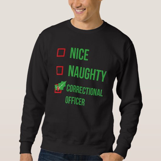 Correctiebeambte Pajama Kerstmis Trui (Voorkant)