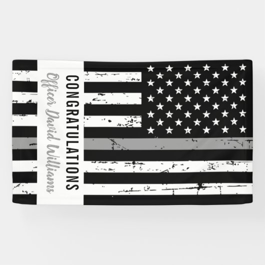 Correctiebeambte Thin Grey Line Party Banner (Horizontaal)