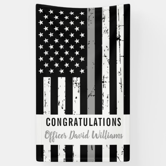 Correctiebeambte Thin Grey Line Party Banner (Verticaal)