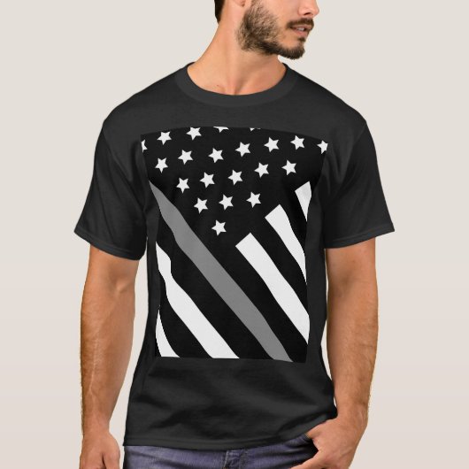 Correctiebeambte zwarte vlag T-Shirt (Voorkant)