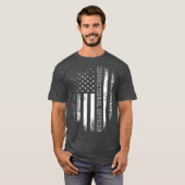  correctiecommandant met Amerikaanse vlag T-shirt (Voorkant volledig)