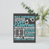 Correctiecoördinator Politie Man Taakwetshandhavin Briefkaart (Staand voorkant)