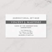 Correctiecoördinator Thin Silver Line Flag Visitekaartje (Voorkant)