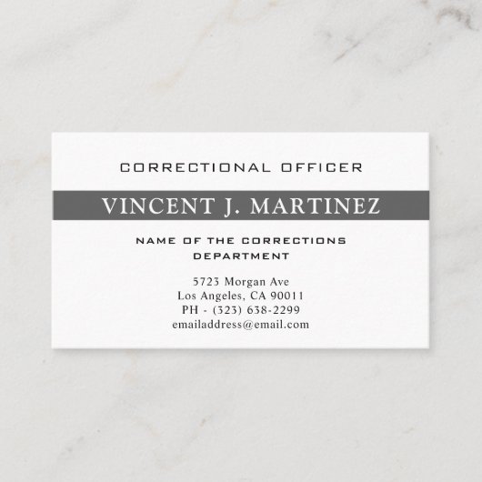 Correctiecoördinator Thin Silver Line Flag Visitekaartje (Voorkant)