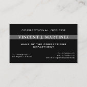 Correctiecoördinator Thin Silver Line Flag Visitekaartje (Voorkant)
