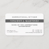 Correctiecoördinator Thin Silver Line Flag Visitekaartje (Voorkant)