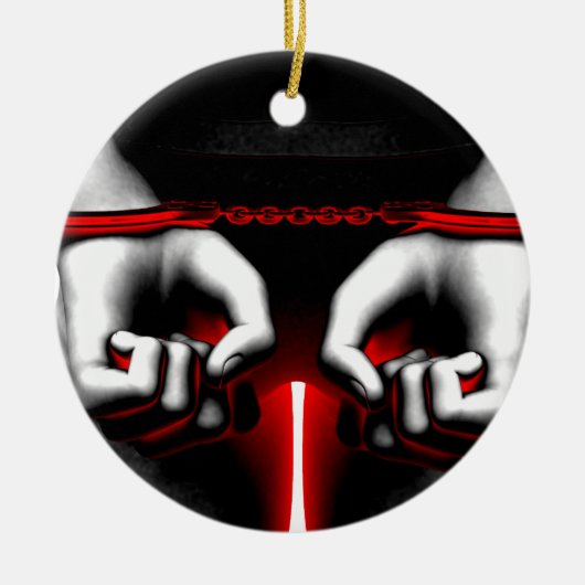 Correctiefaciliteit voor gevangenisstraffen als be keramisch ornament (Voorkant)