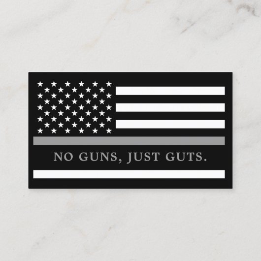 Correctiemedewerker Custom Photo Thin Grey Line Visitekaartje (Achterkant)