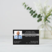 Correctiemedewerker Custom Photo Thin Grey Line Visitekaartje (Staand voorkant)