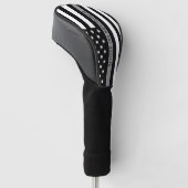 Correctiemedewerker Dunne Grijze Lijn Vlag Monogra Golfheadcover (Schuin)