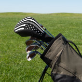 Correctiemedewerker Dunne Grijze Lijn Vlag Monogra Golfheadcover (Insitu)