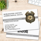 Correctiemedewerker Gevangenisbeveiliging QR-code Visitekaartje