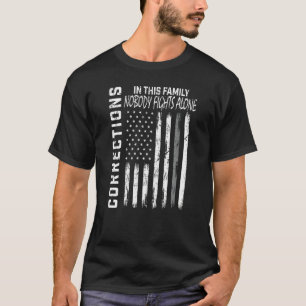 Correctieofficier dunne grijze lijn F T-shirt