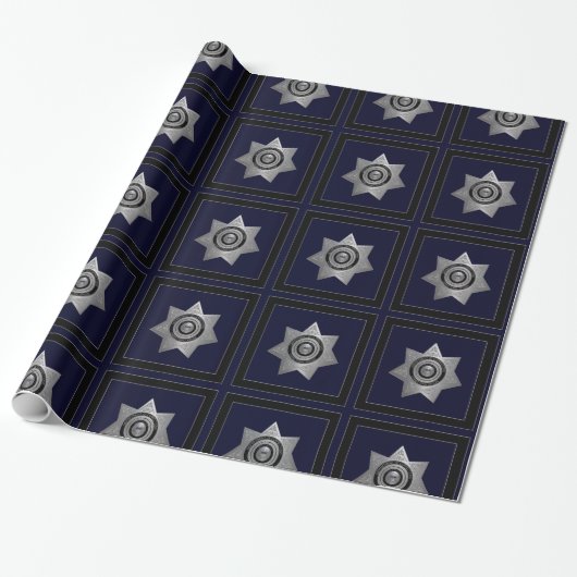 Correctiepanel Silver Badge-beeldscherm, Gift Wrap Cadeaupapier (Uitgerold)