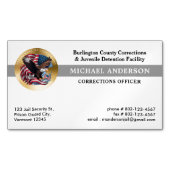 Correcties Afdeling Parole Security Badge Logo Magnetisch Visitekaartje (Voorkant)