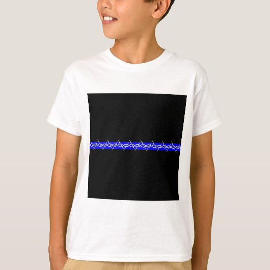 Correcties Barbed Wire Blue Line T-shirt (Voorkant)