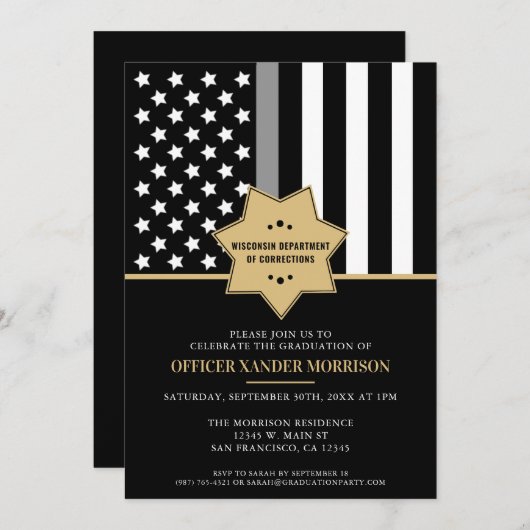 Correcties Functionaris Graduatie Partij Vlag Kaart (Voorkant / Achterkant)