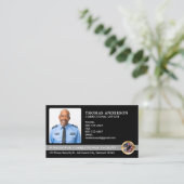 Correcties Officer Custom Photo Prison Guard Logo Visitekaartje (Staand voorkant)