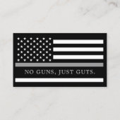 Correcties Officer Custom Photo Thin Grey Line Visitekaartje (Achterkant)