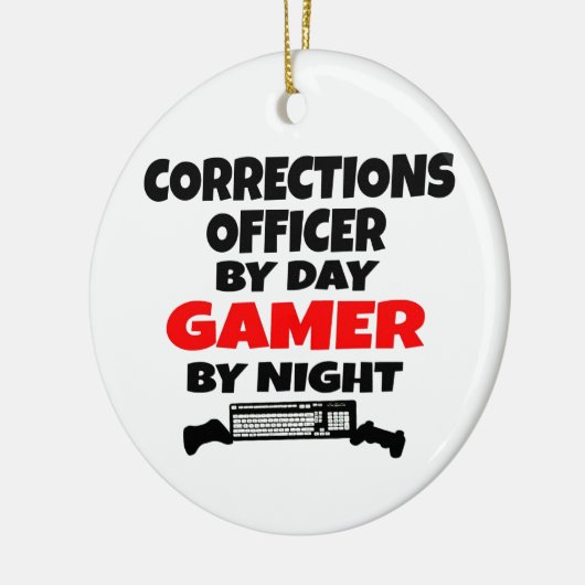 Correcties Officer Gamer Keramisch Ornament (Links)