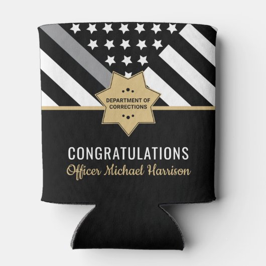 Correcties Officer Graduation Party Silver Line Blikjeskoeler (Achterkant)