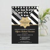 Correcties Officer Graduation Party Silver Line Kaart (Staand voorkant)