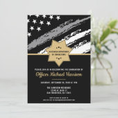 Correcties Officer Graduation Party Silver Line Kaart (Staand voorkant)