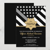 Correcties Officer Graduation Party Silver Line Kaart (Voorkant / Achterkant)